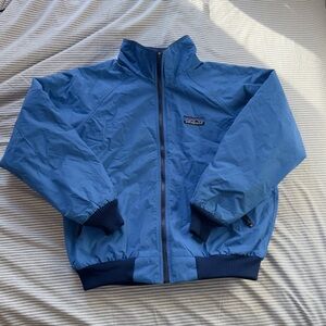 Vintage Patagonia 70’s Fleece Lined Nylon Ski Jacket - Big Logo Blue